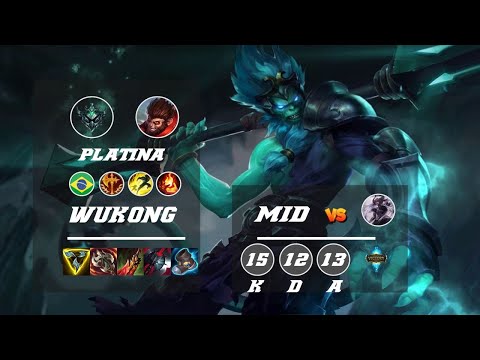 WUKONG VS SYNDRA- LEAGUE OF LEGENDS - MID LANER - PARTIDA COMPLETA - O INTIMIDADOR.