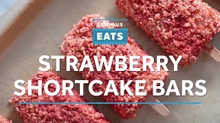 How to Make Homemade Strawberry Shortcake Bars