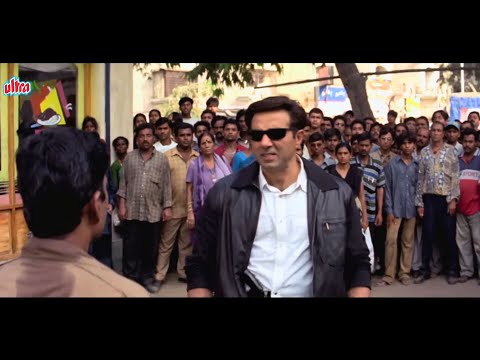 गुंडागर्दी करते हो जान से मारदुंगा - Sunny Deol Dialogue Indian Movie Scene - Mukesh Rishi