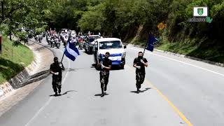 Ejército de Nicaragua participó en recibimiento de la Antorcha de la Libertad Centroamericana.