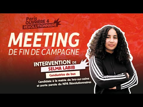 Intervention de Selma Labib, candidate pour la mairie d’Ivry - Meeting de fin de campagne