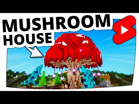 Mushroom House in Minecraft | #Shorts Timelapse
