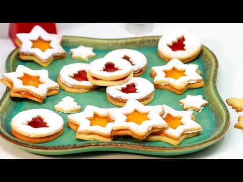 🎄 LINZER PLÄTZCHEN nach Omas Art – himmlisch mürb & marmeladig fruchtig!