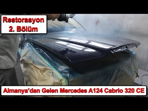 Almanya'dan Gelen Mercedes A124 Cabrio 320 CE Restorasyon / 2 - Bölüm Boya Aşaması