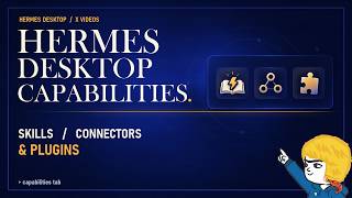 Hermes Desktop Capabilities Tab: Skills, Connectors & Plugins (X Videos)