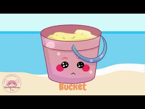 ESL Kids Vocabulary: At The Beach! - Teach  English to children - Summer Holidays