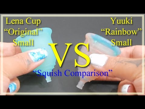 Lena Original Sm vs Yuuki Rainbow Sm "Squish" - Menstrual Cups
