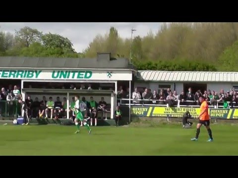 Wayne Brooksby scores 1st goal for North Ferriby United 2 v 1 AFC Flyde 45+3