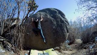 Video thumbnail of Dyn dalle, 6b+. Targasonne