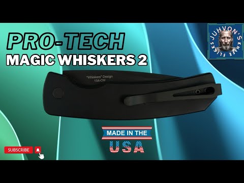 PRO-TECH - MAGIC 2 - MIKE "WHISKERS" ALLEN - AUTO BLACK BLADE BLACK HANDLE (3.75") M2603