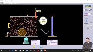 Simulation of Pressure, Volume and Temperature on Ideal Gas