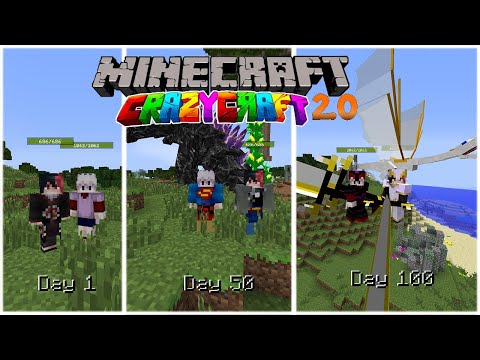 I Survived Over 100 Days In Minecraft CrazyCraft 2.0... And Became a *GOD*...
