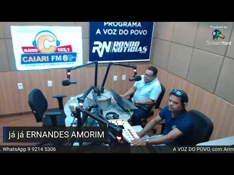 PROGRAMA A VOZ DO POVO - 04/08/2022 - Entrevista com ex-senador Ernandes Amorim