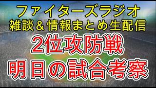 【ファイターズラジオ】9/16 雑談＆情報まとめ 明日は大事な2位攻防西武戦！大事な試合前にレイエス選手離脱情報も 明日の勝利のポイントは？試合考察