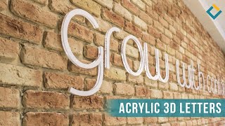 Wall Mounted Acrylic 3D Letters