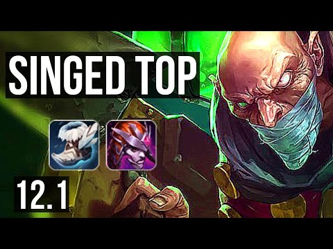 SINGED vs TAHM (TOP) | Rank 4 Singed, 3/0/5 | NA Master | 12.1