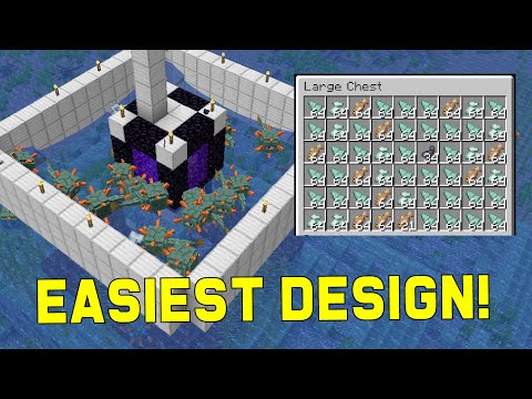 Easiest Guardian Farm in Minecraft! Sea Lanterns, Dark...