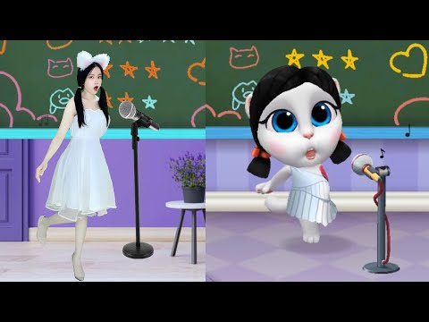 Imitate Angela Singing With Friends - My Talking Tom Friends In Real Life