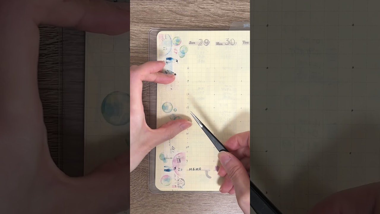 今週のプチデコ｜2026年3月⑤｜ペンギンのマステとシールを使ったデコ #shorts #decoration