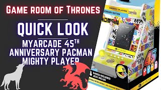 Quick Look - MyArcade 45th Anniversary Pac-Man Mighty Player Review and Demonstration #namco 
