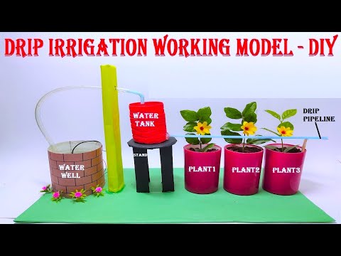 drip irrigation working model 3d inspire award science project diy howtofunda craftpiller