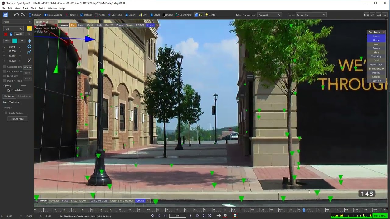 Enhancing 3D Curve Modeling with Flexes with SynthEyes Boris FX