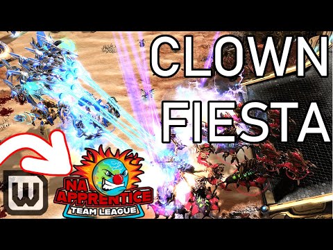 Starcraft 2: PROTOSS FULL NA CLOWN FIESTA! (NA Apprentice Team League Week 1)