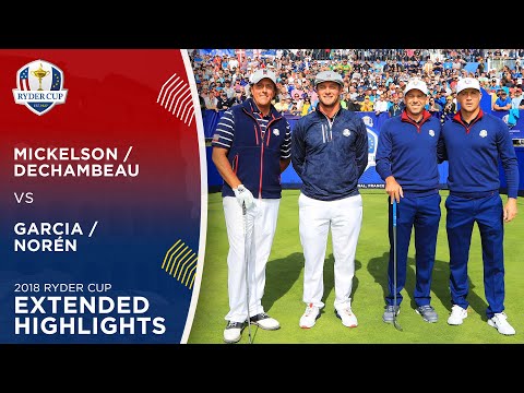 DeChambeau & Mickelson vs Garcia & Norén | Extended Highlights | 2018 Ryder Cup