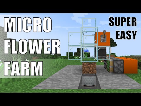 Minecraft Easy FLOWER FARM | Dye Farm | Fast Easy for 1 block high flowers
