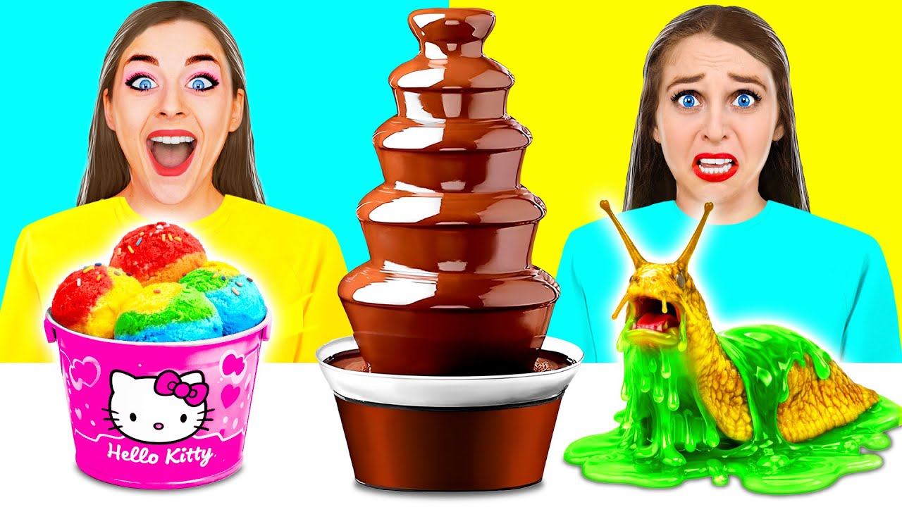チョコレートファウンテンチャレンジ | 簡単な秘密のハックとガジェット Choco DO
