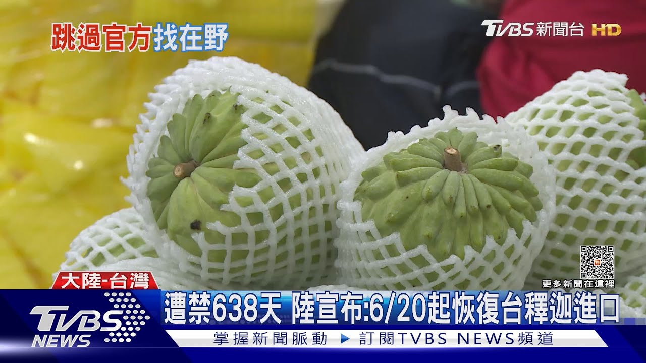 遭禁638天 陸宣布:6/20起恢復台釋迦進口