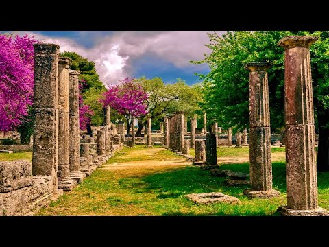 Walking Tour in Ancient Olympia Greece 4K