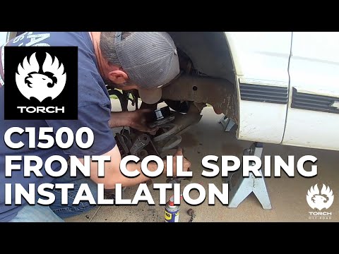 TORCH 3" Front 2" Rear Leveling Lift Kit for 88-98 Chevy/GMC C1500 Front Coil Spring Installation