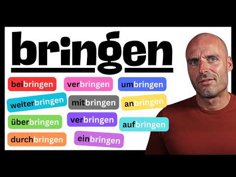 Wortschatz trainieren (mit Bildern) I Verben mit "bringen" I durchbringen, anbringen, aufbringen ...