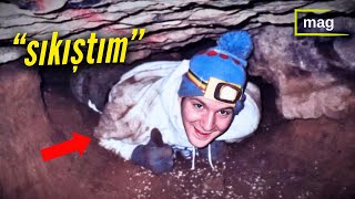 Dar Bir Mağara Tünelinde Baş Aşağı Sıkışıp Kalmak! Kurtarılabilecek mi?