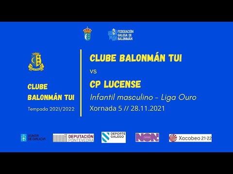 Balonman Tui VS CP Lucense. Jornada 5. Liga Ouro Infantil  Masculino. 28/11/2021