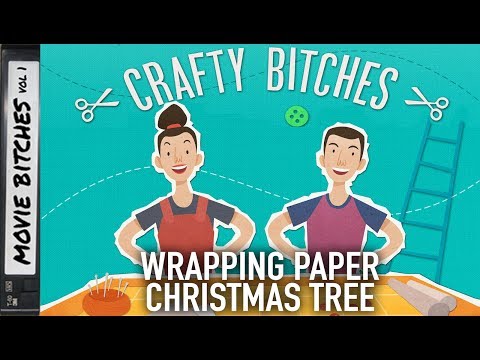 CraftyBitches Ep 1: Wrapping Paper Christmas Tree