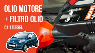 Youtube thumbnail of video "Cambio olio motore e filtro dell'olio Citroën C1 1 1.4 HDI 🛢"