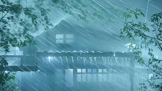 ⛈️ Thunderstorm Sounds will Help you Sleep Immediately | Intense Rain, Strong Thunder & Storm Wind