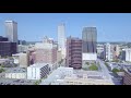 Downtown Tulsa & The Arkansas River | DJI Mavic Pro 4K Tulsa Oklahoma Aerial Drone Stock Video