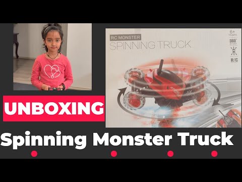 "360 DEGREE STUNT MACHINE!" - RC Monster Spinning Truck - Toy Review