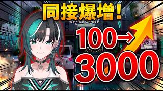 同接100→3000人に爆増して大パニックの千速【輪堂千速】