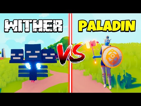 WITHER vs RIGHTEOUS PALADIN + ALL UNITS  (Epic battle) - Totally Accurate Battle Simulator  TABS