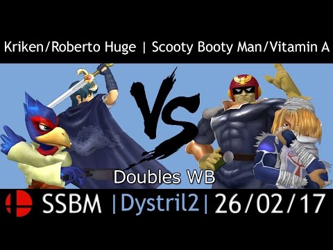Dystril 2 - Kriken/Roberto Huge (Marth/Falco) vs Scooty Booty Man/Vitamin A (Falcon/Sheik) - Winners