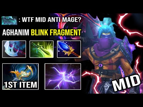 WTF 1st ITEM Echo Sabre Mid Anti Mage | No Need Battle Fury Aghanim Blink Fragment 7.30d Dota 2