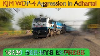 preview picture of video 'BSB-MYS Express Blasting in Adhartal {Jabalpur} with White Horse KJM WDP-4 || Indian Railways'