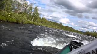 preview picture of video 'Lappland - Kanuwandern auf dem Kalix mit Wildwasser'