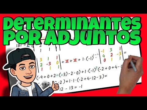 🔴 Calcular DETERMINANTES de CUALQUIER ORDEN por ADJUNTOS o REGLA de LAPLACE