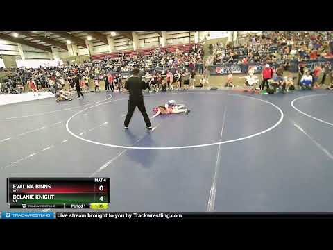 80-85 Lbs Round 1 - Evalina Binns, WY Vs Delanie Knight, UT 4d41