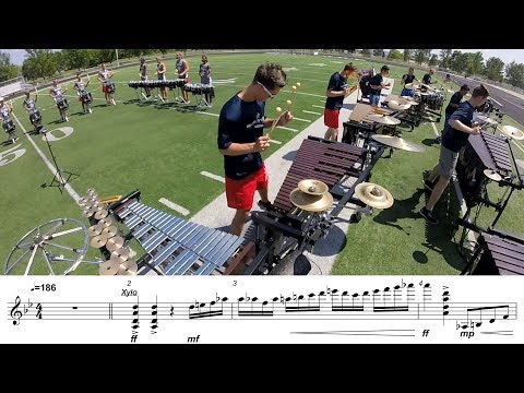 2017 Blue Stars Front Ensemble (Xylophone) - LEARN THE MUSIC to "Star Crossed"